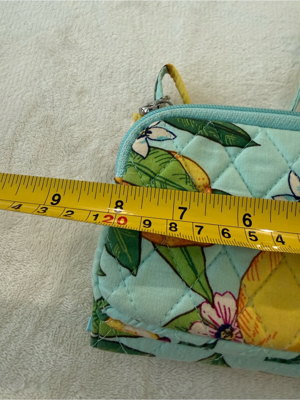 Vera Bradley Lemon Floral Quilted Crossbody - Yellow & Mint - Picture 7 of 7